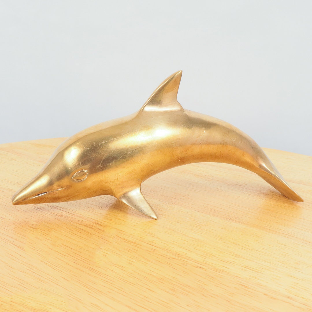 イルカ / 魚の彫刻 / 金色のイルカ / 金魚 / 真鍮製のイルカ