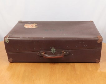 Gepäck / Reisekoffer / Koffer || Vintage festes Leder || H.N.W