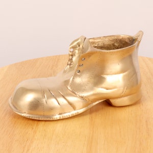 Schuhskulptur / Boot || Vintage Messing massiv || Messing-Boor / Messing alter Schuh