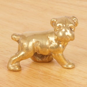 Bulldog Sculpture / figurine / statue || Vintage solid brass || French Bulldog || Simple animal