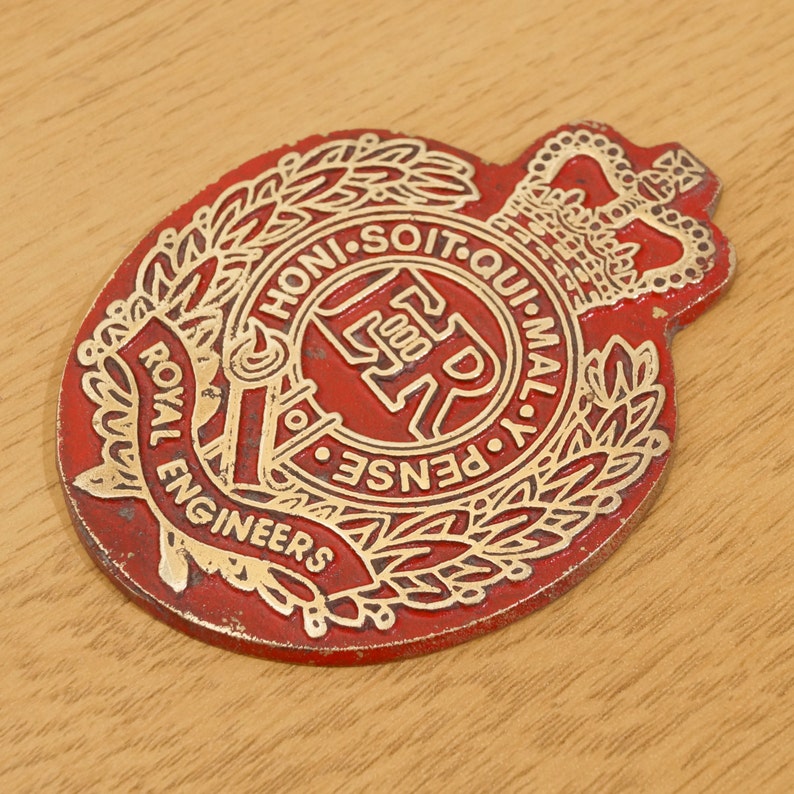 Royal Engineers Honi Soit Qui Mal Y Pense Vintage Solid Etsy Royal Engineers Honi Soit Qui Mal Y Pense Vintage Solid Etsy