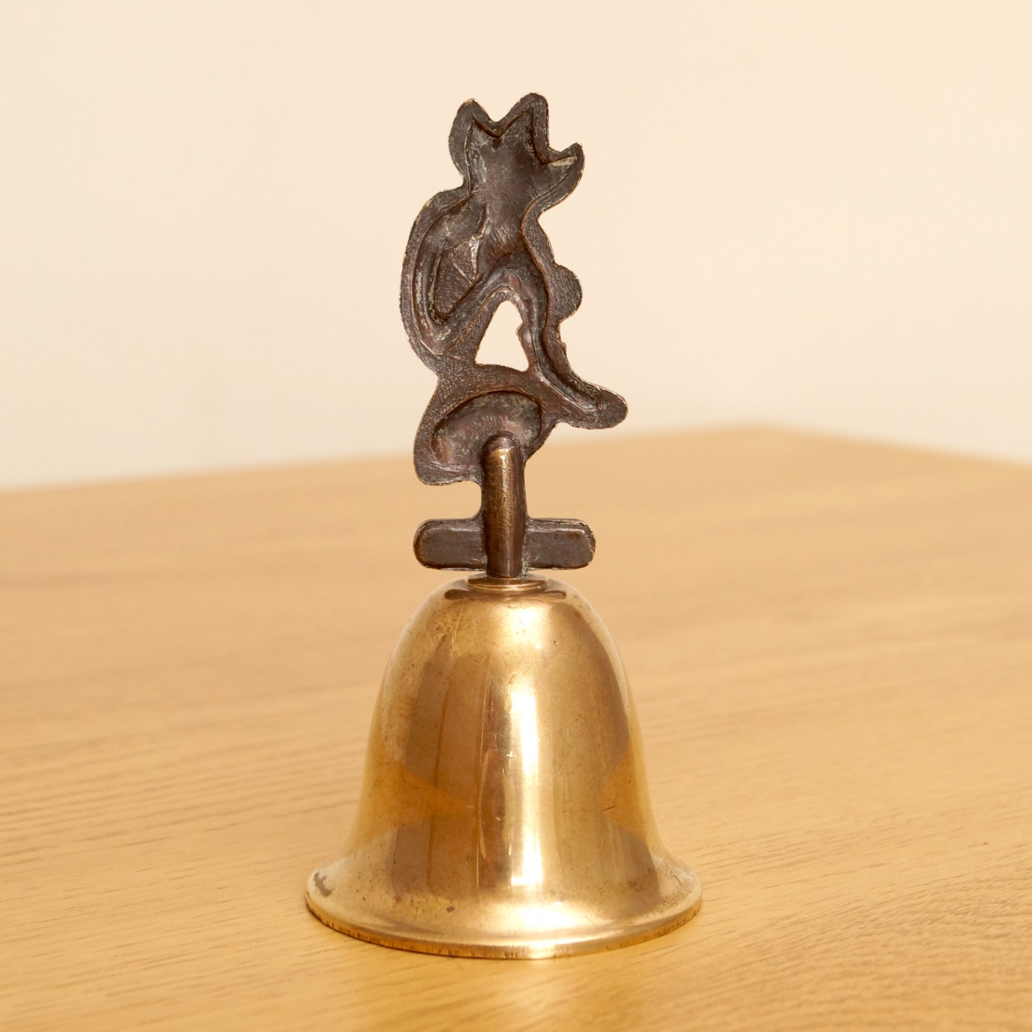 Vintage brass large desk bell vintage solid brass high Etsy