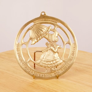 It&#39;s pleasant to labour for those we love || Wall Hanging || trivet / stand || picture of a girl