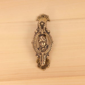 Door Knocker || Sir Walter Scott portrait in a frame  || Vintage solid brass