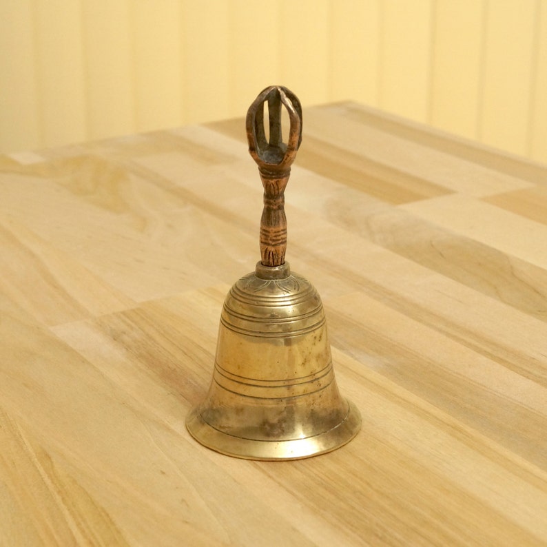 Antique Desk Bell Crown Design As A Handle Solid Brass Etsy