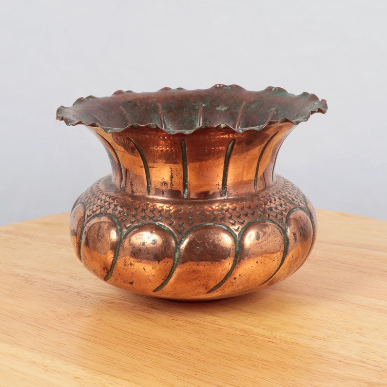 Made in London Copper Flower pot / planter Antique Copper Etsy