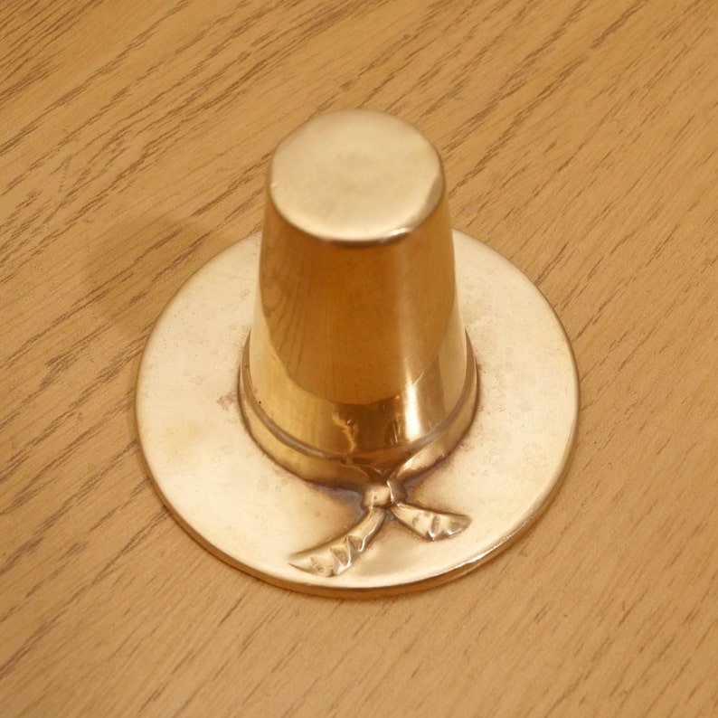 Vintage Solid Brass Hat Decorative Made in England Made Etsy UK