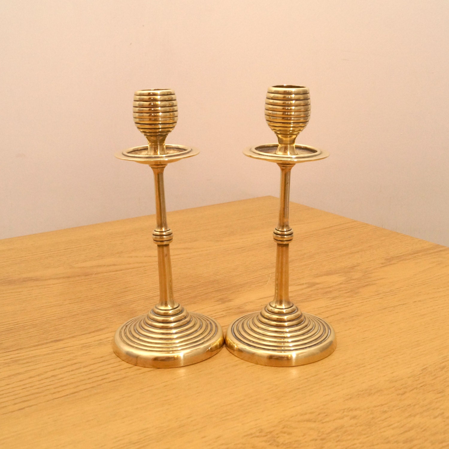 Set of 2 Antique Candle Holders / Candlestick Holders Solid Etsy Australia