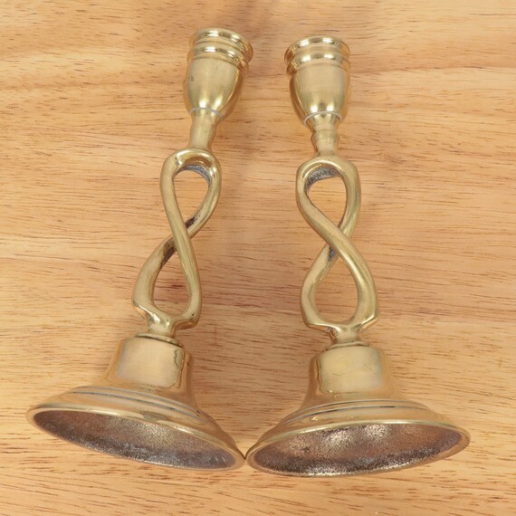 アンティーク金属製キャンドルホルダー2個セット アンティーク