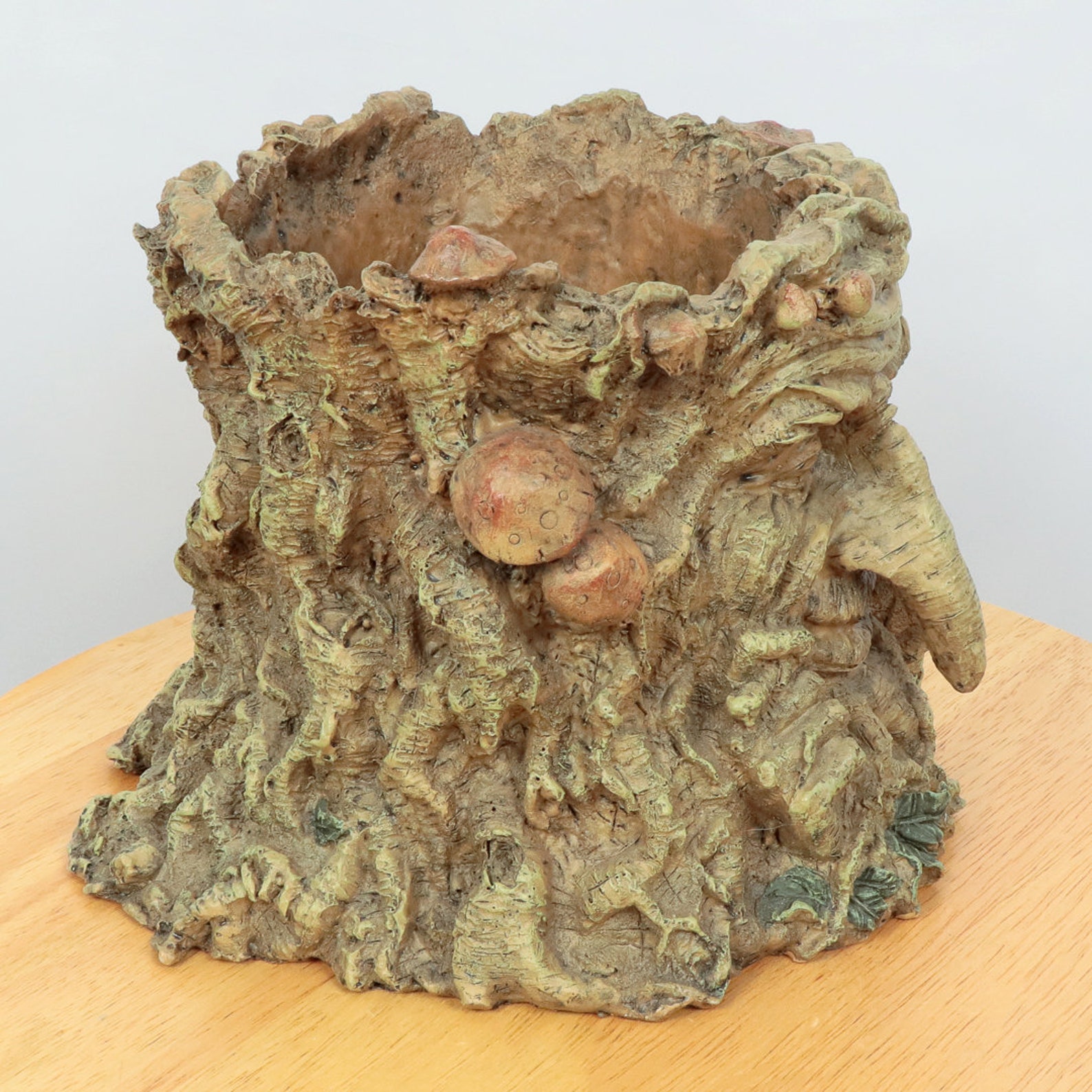Tree Trunk Wood Effect Stump Face Resin Pot / Container / Pail Etsy UK