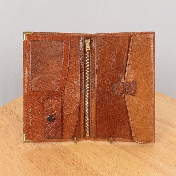PORTAFOGLIO UOMO VERA pelle triplo pieghevole vintage sottile corto