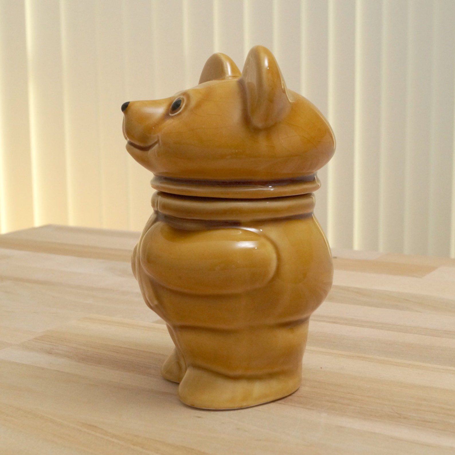 Ceramic Honey Pot / Jar / Canister Brown Bear Etsy