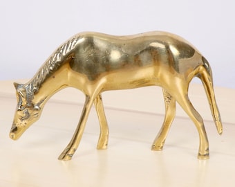 Horse statue / figurine / sculpture || Very heavy solid Brass || Vintage horse figurine / solid brass horse