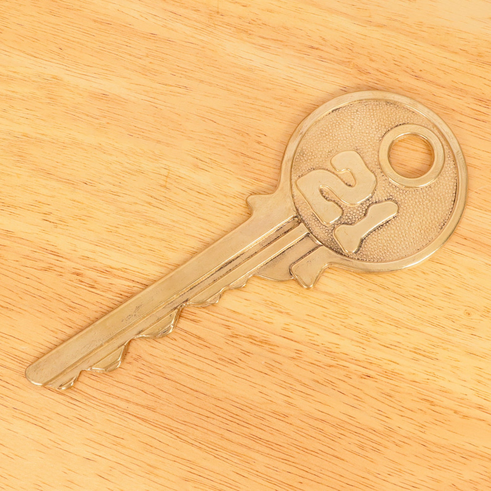 Large Good Luck Key Vintage Solid brass Wall Hanging / Etsy