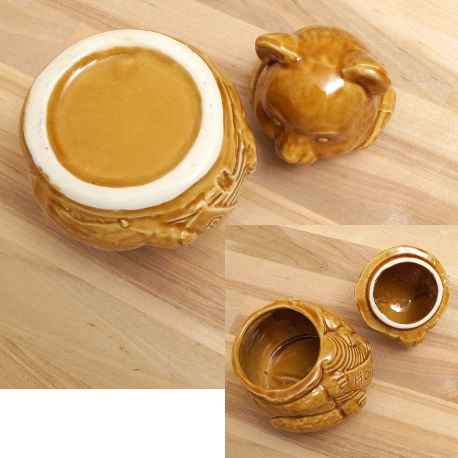 Ceramic Honey Pot / Jar / Canister Brown Bear Etsy UK