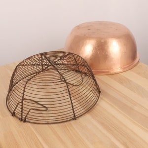 Grande vaso per piante / secchio / fioriera con un filtro all'interno // Rame vintage // Design semplice