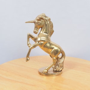 Unicorn / Horse || Figurine / statue / statuette / sculpture || Vintage Solid Brass