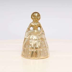 Lady brass bell / Solid brass bell / Vintage Victorian Lady Brass bell