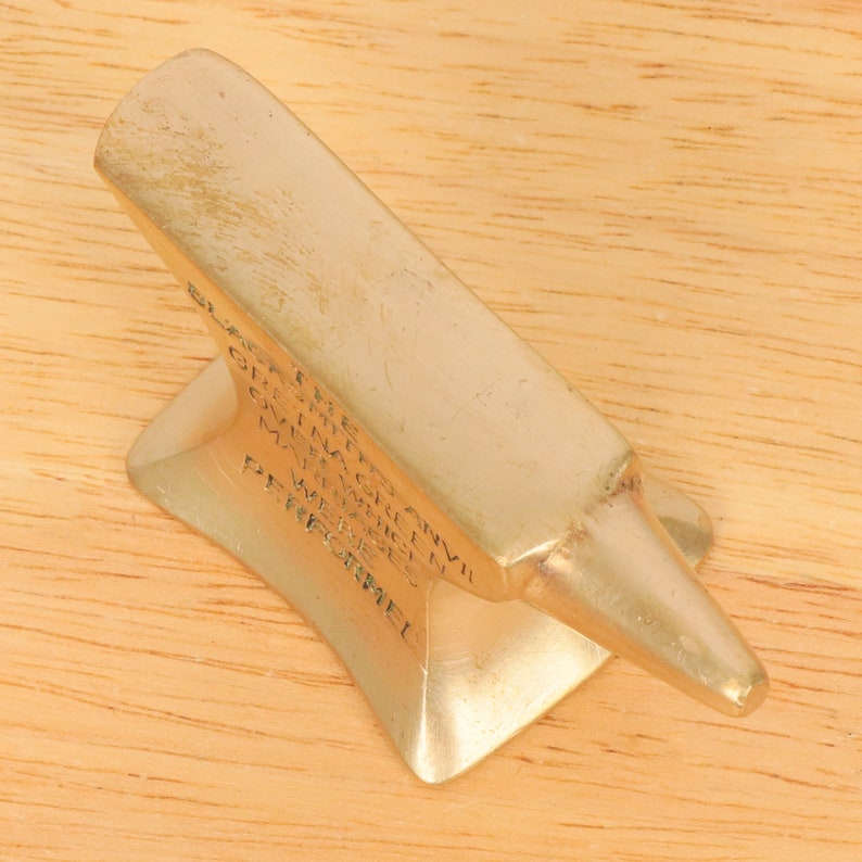 Anvil Paperweight / Figurine || Vintage Solid Brass || the Blacksmith's ...
