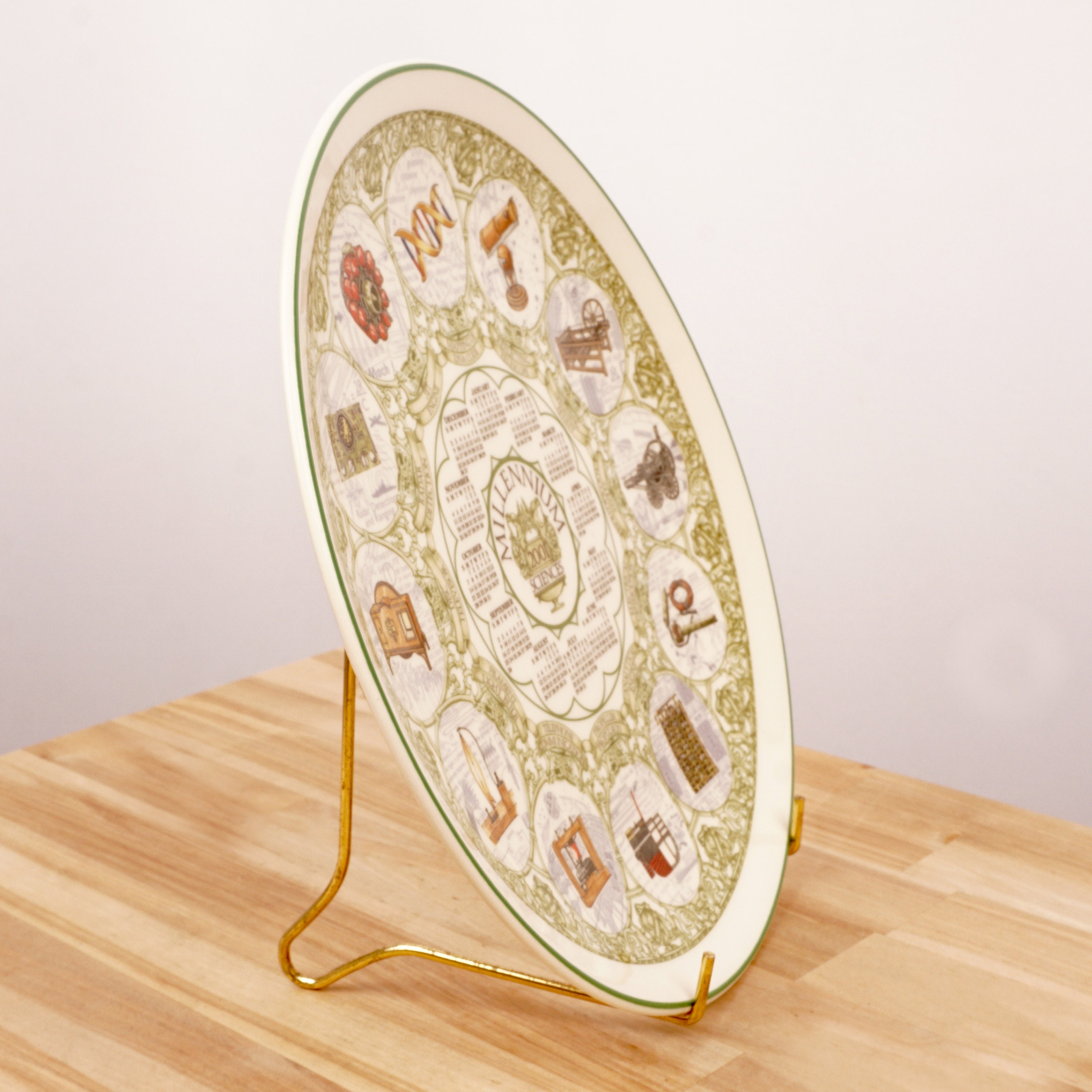 2001 Calendar Porcelain Plate by Wedgwood || Millennium 2000