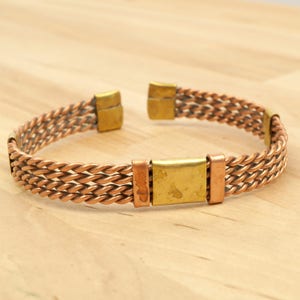 Bracelet / Cuf / Bangle || Brass and copper || Vintage || Hand made
