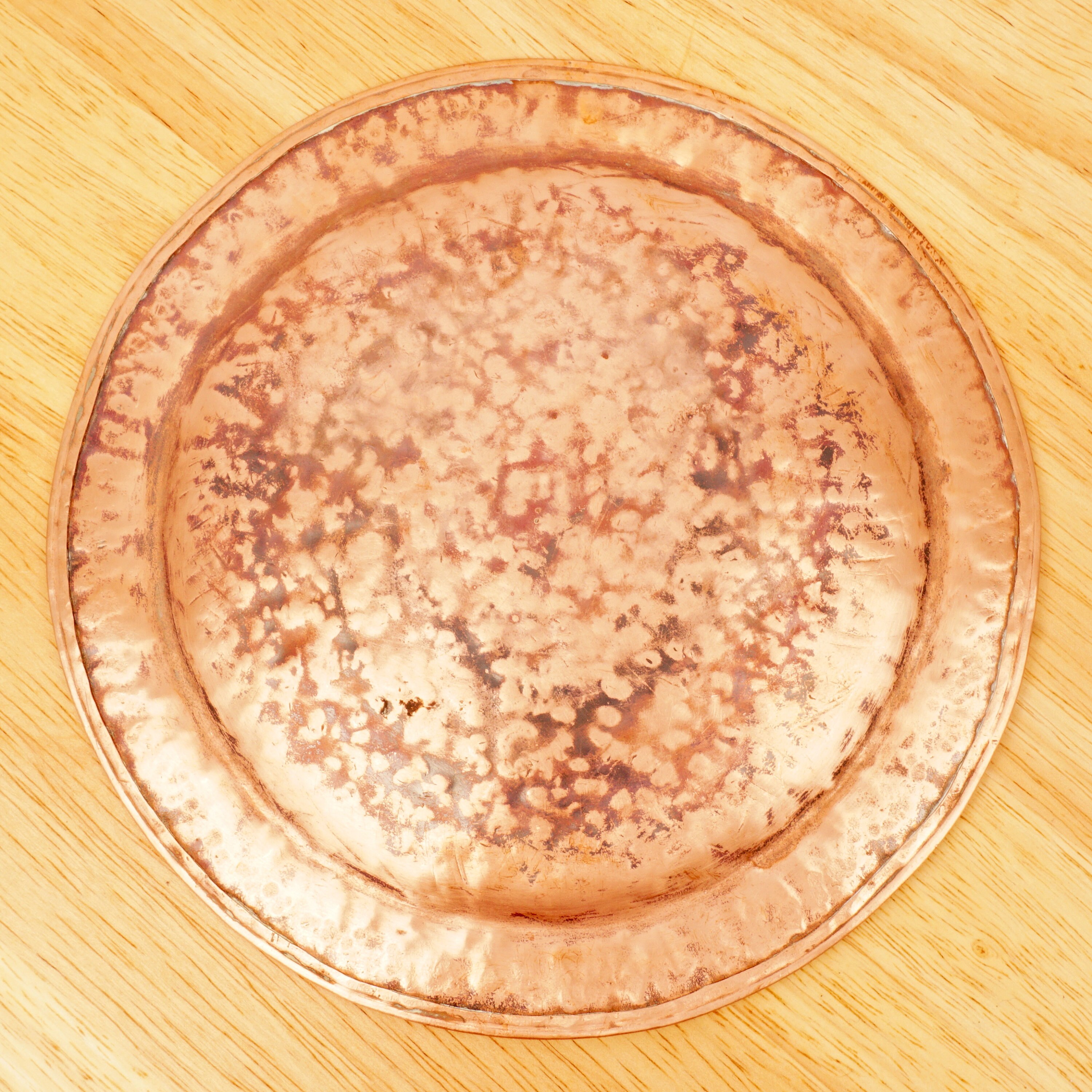 19 Cm Handmade Copper Dish / Tray / Plate Vintage Solid Etsy UK