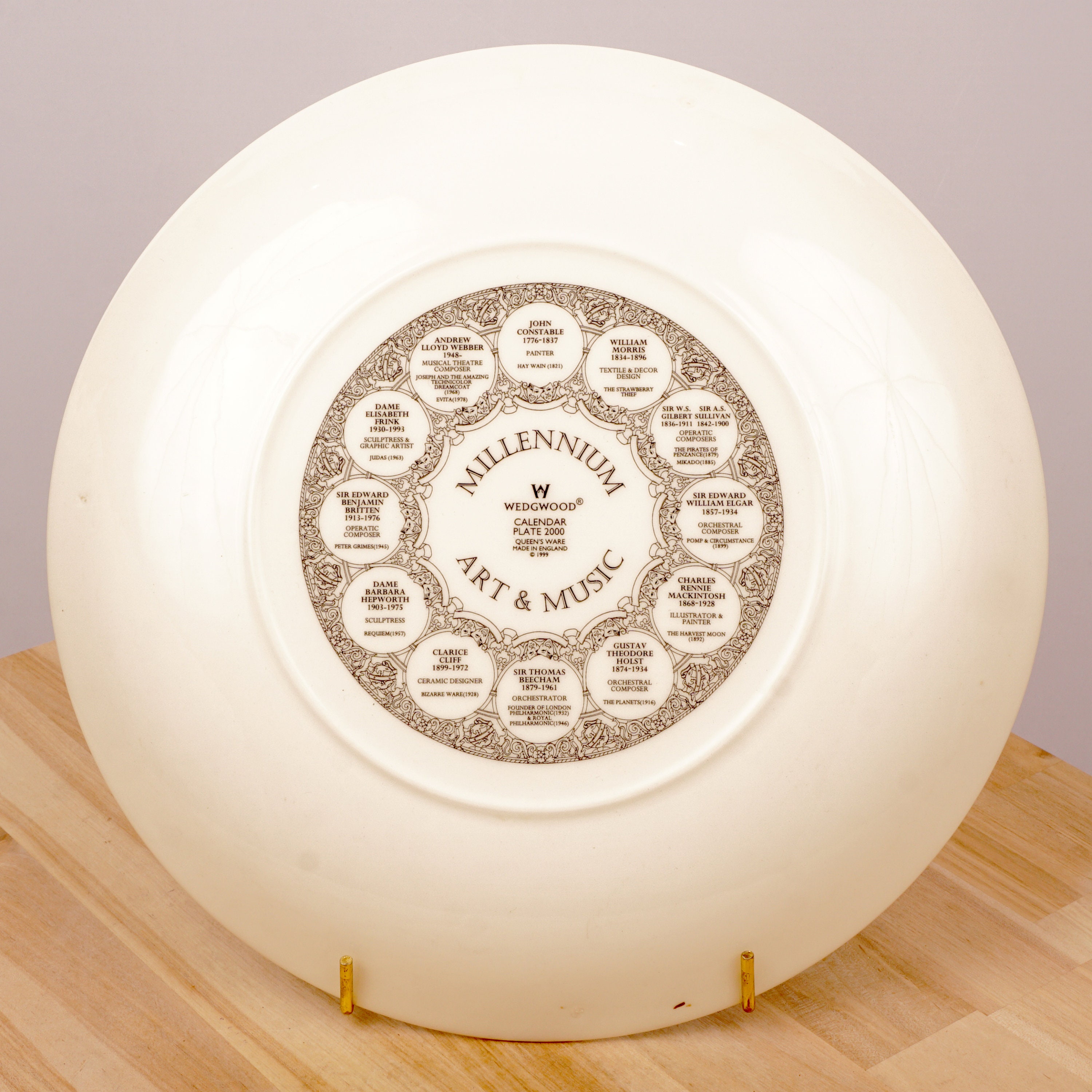 2000 Calendar Porcelain Plate by Wedgwood || Millennium 2000 Art