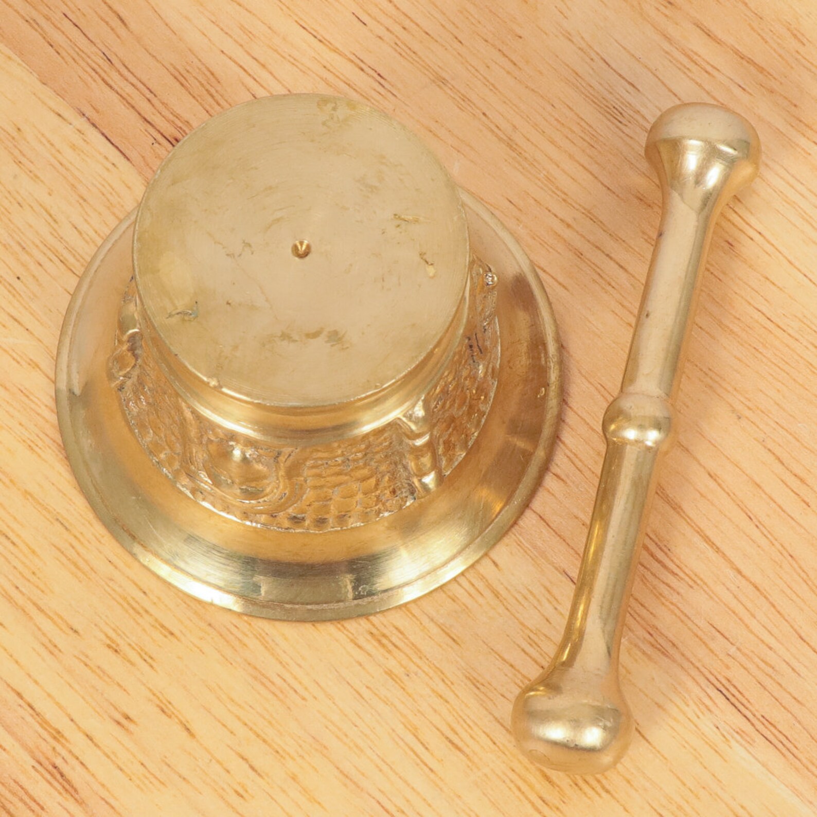 Mortar and Pestle Vintage solid brass Lion Faces / Art | Etsy