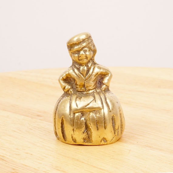 Lady / Girl Bell in a Shape of a Woman Vintage Solid Brass 