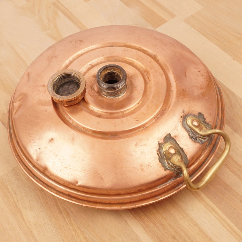 Antique Hot Water Bottle Copper and Brass Bottle With a Etsy