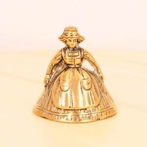 Lady bell - hand bell  || Vintage solid brass bell