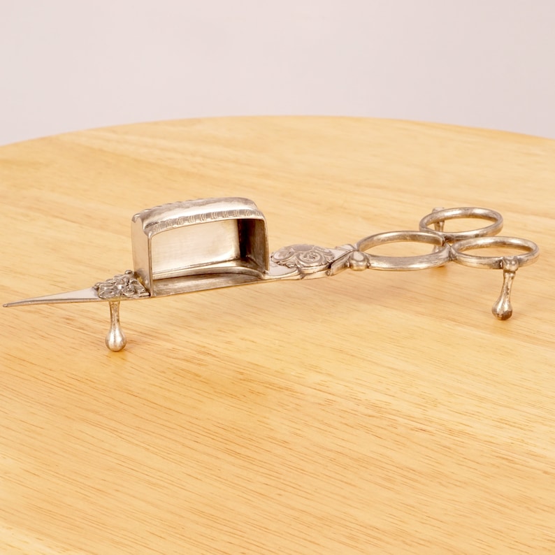 Antique Candle Snuffer / Scissors Silver Plated on metal Etsy