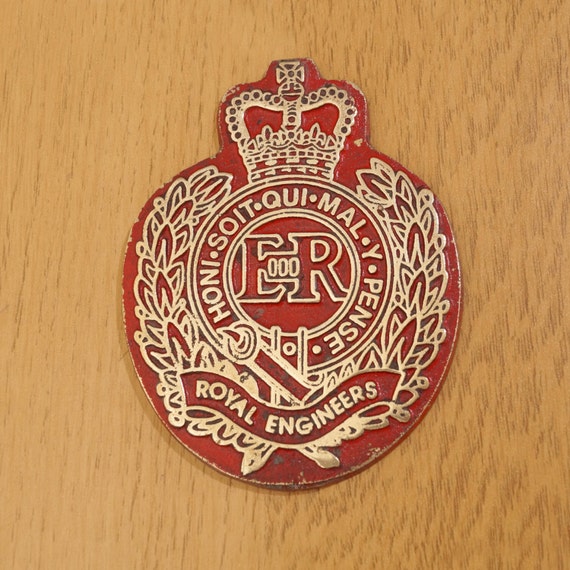 Royal Engineers Honi Soit Qui Mal Y Pense Vintage Solid Etsy
