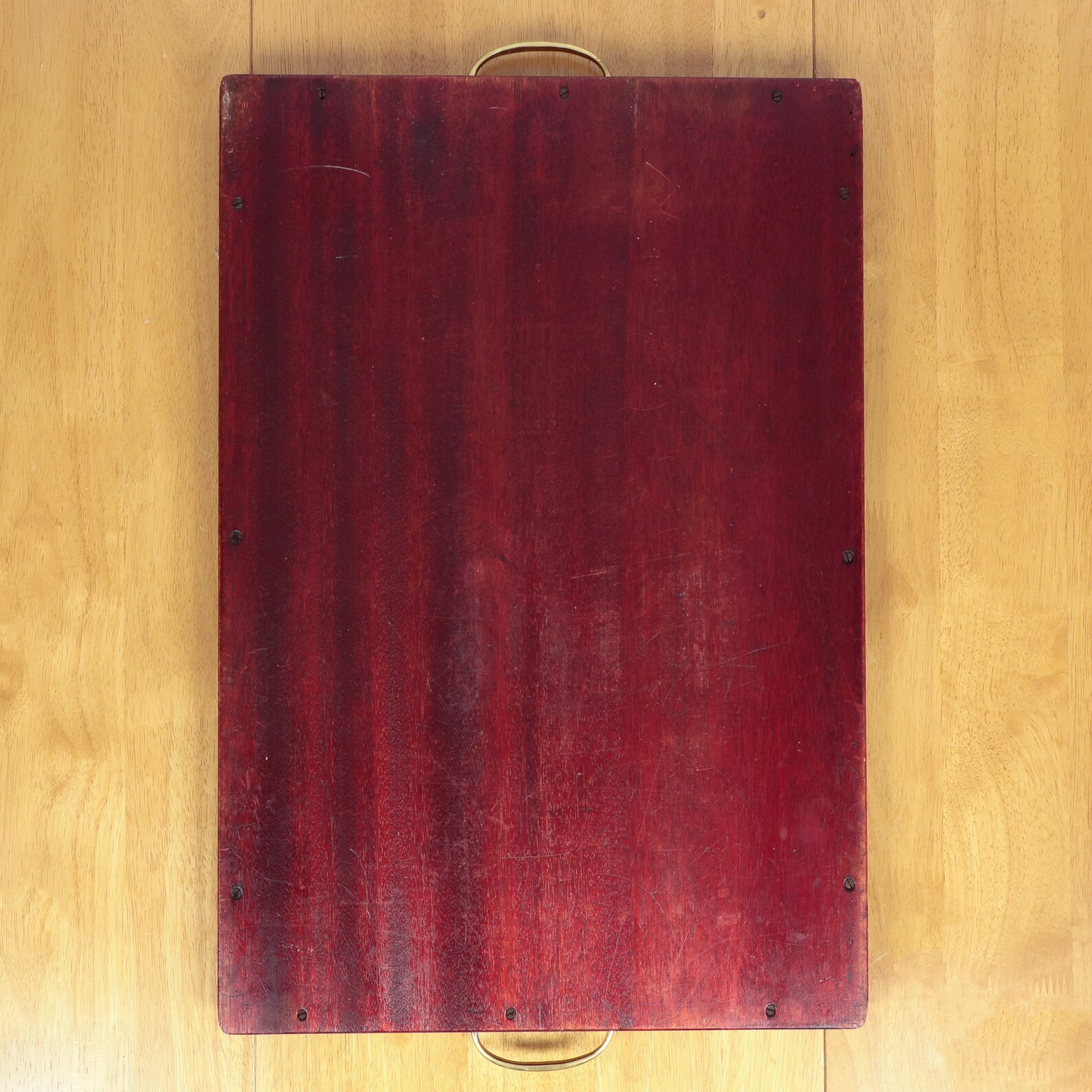 Wooden Serving Tray With Brass Handles Rectangular Shape Etsy UK