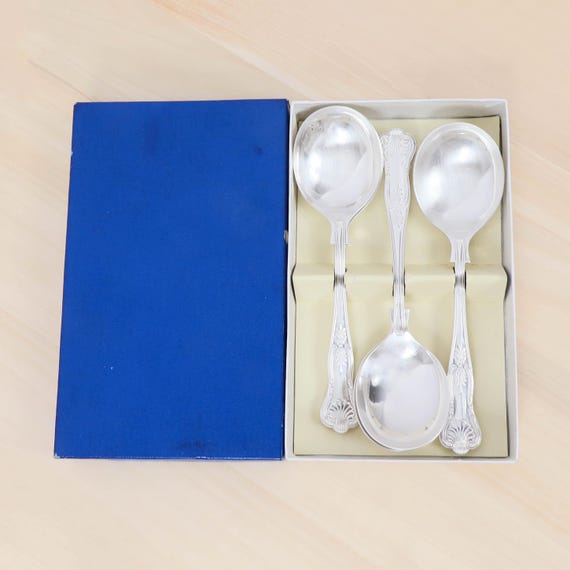 Vintage FH Sheffield EPNS A1 Dessert Spoons – Set of 6 Silver