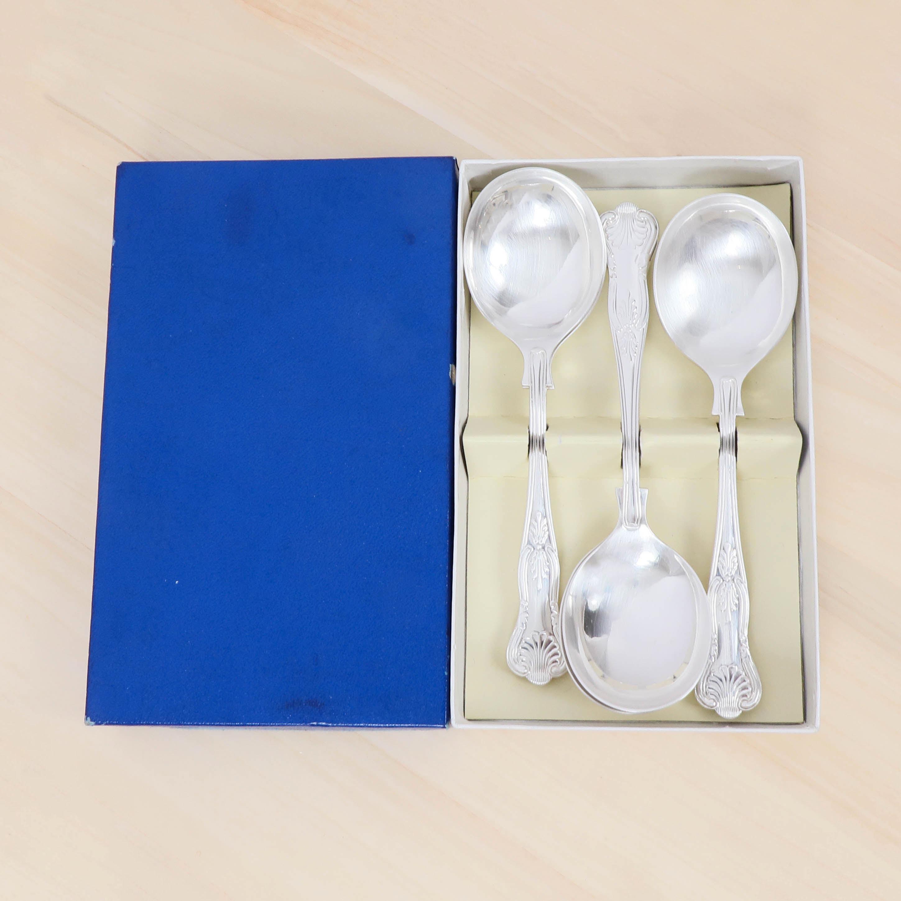 Vintage FH Sheffield EPNS A1 Dessert Spoons – Set of 6 Silver