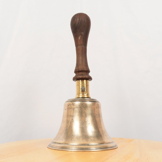 Campanello A Mano In Ottone - Campana Grande Per Matrimoni, Scuola E Giochi | Suono Forte E Chiaro - Foto 9