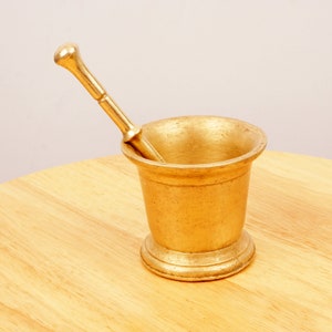 Vintage Mortar and Pestle || Solid Brass || Very Heavy