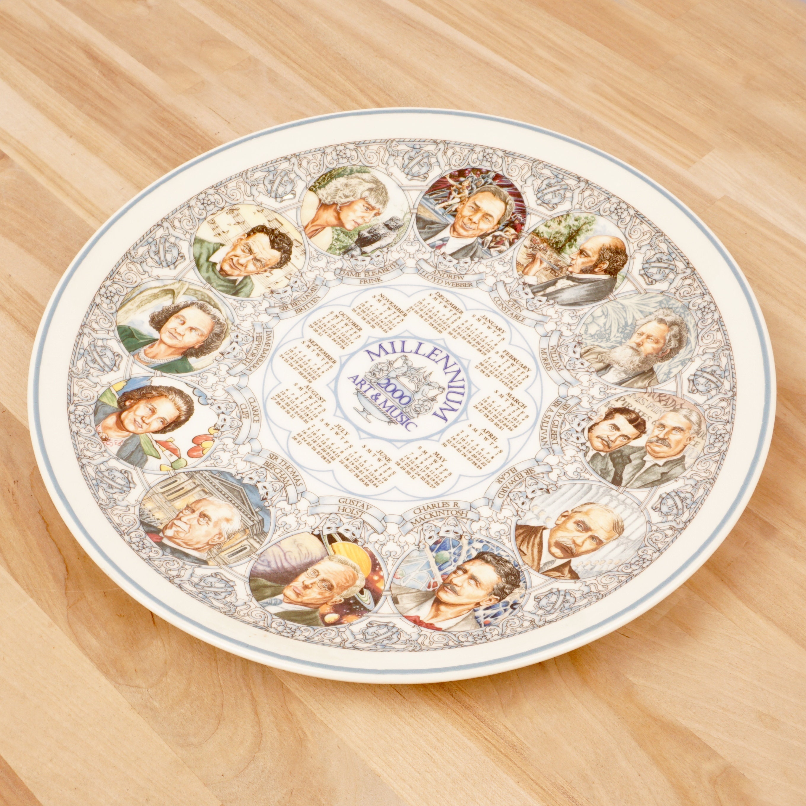 2000 Calendar Porcelain Plate by Wedgwood || Millennium 2000 Art