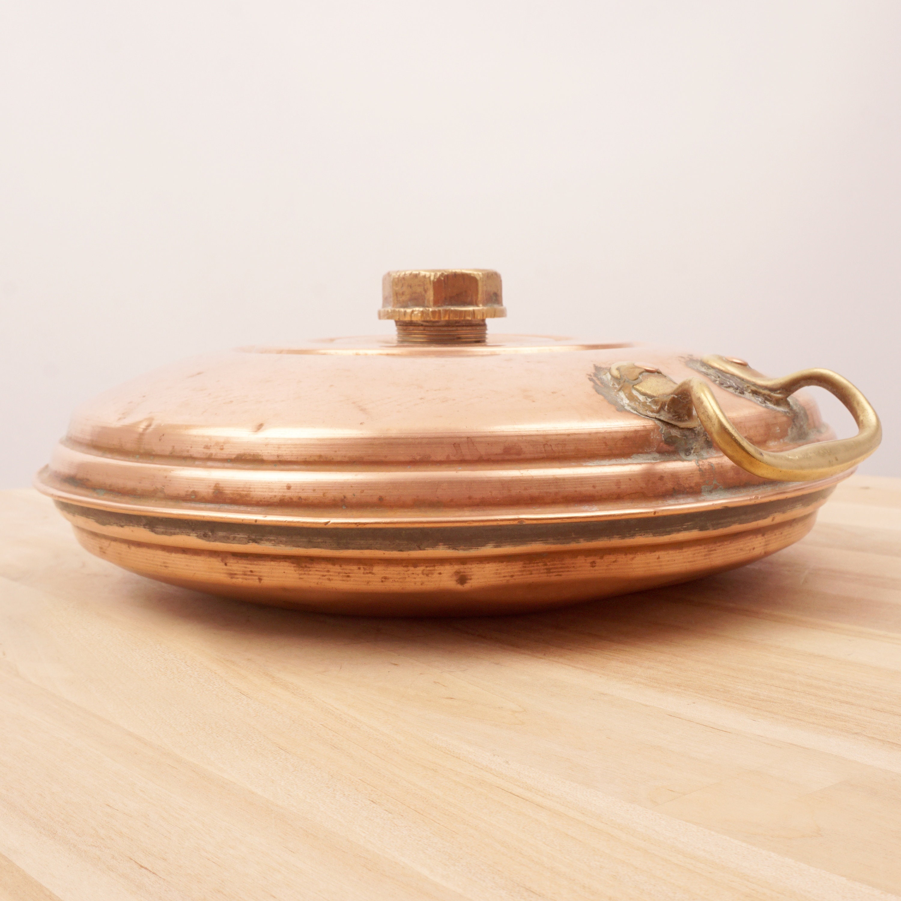 Antique Hot water bottle Copper and brass bottle with a Etsy