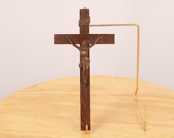 Crucifix / Cross with Jesus Christ wall hanging || I.N.R.I. || Vintage wood || Religious/ Christian || Wooden figurine || Wall hanging