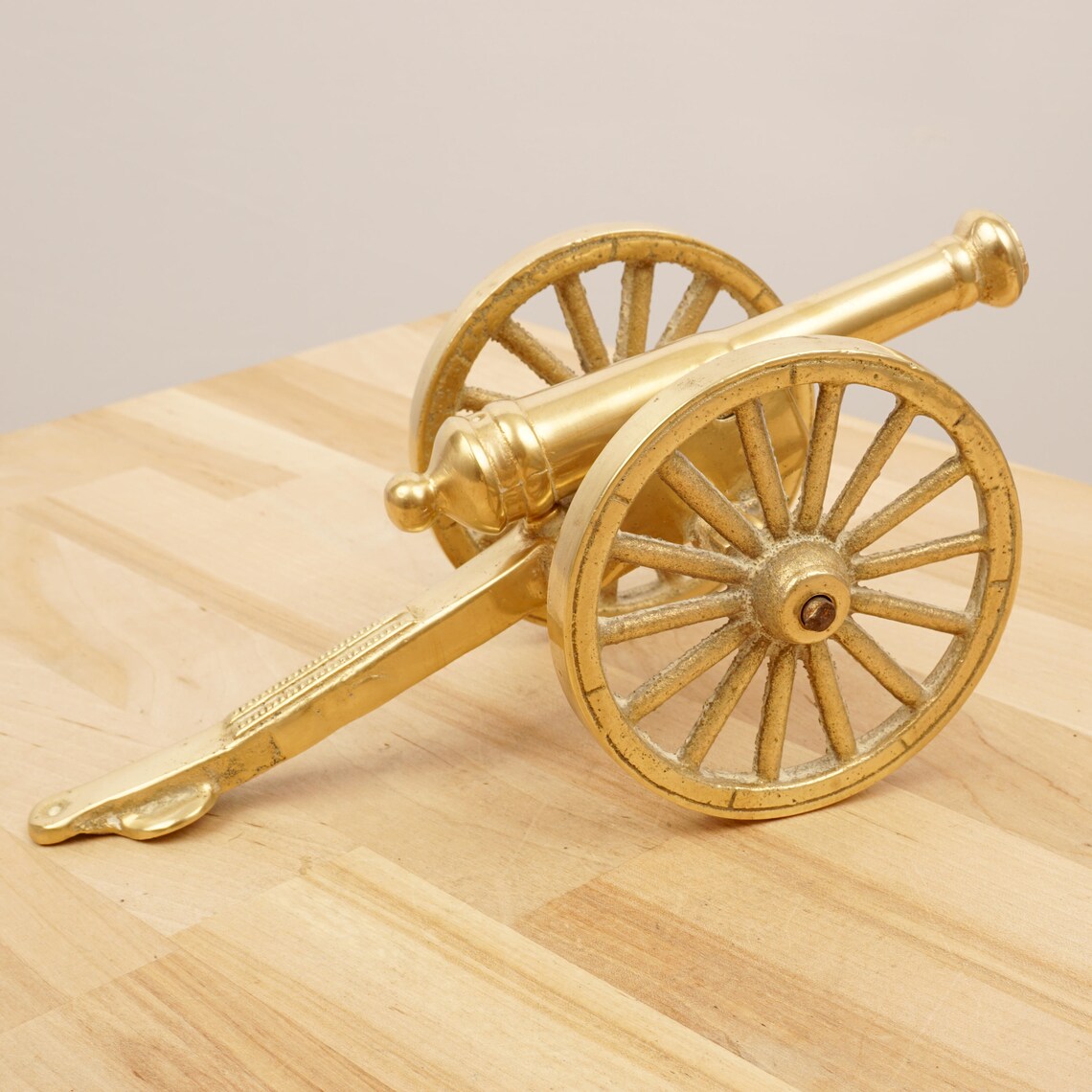 Army cannon Vintage Solid brass Heavy Etsy