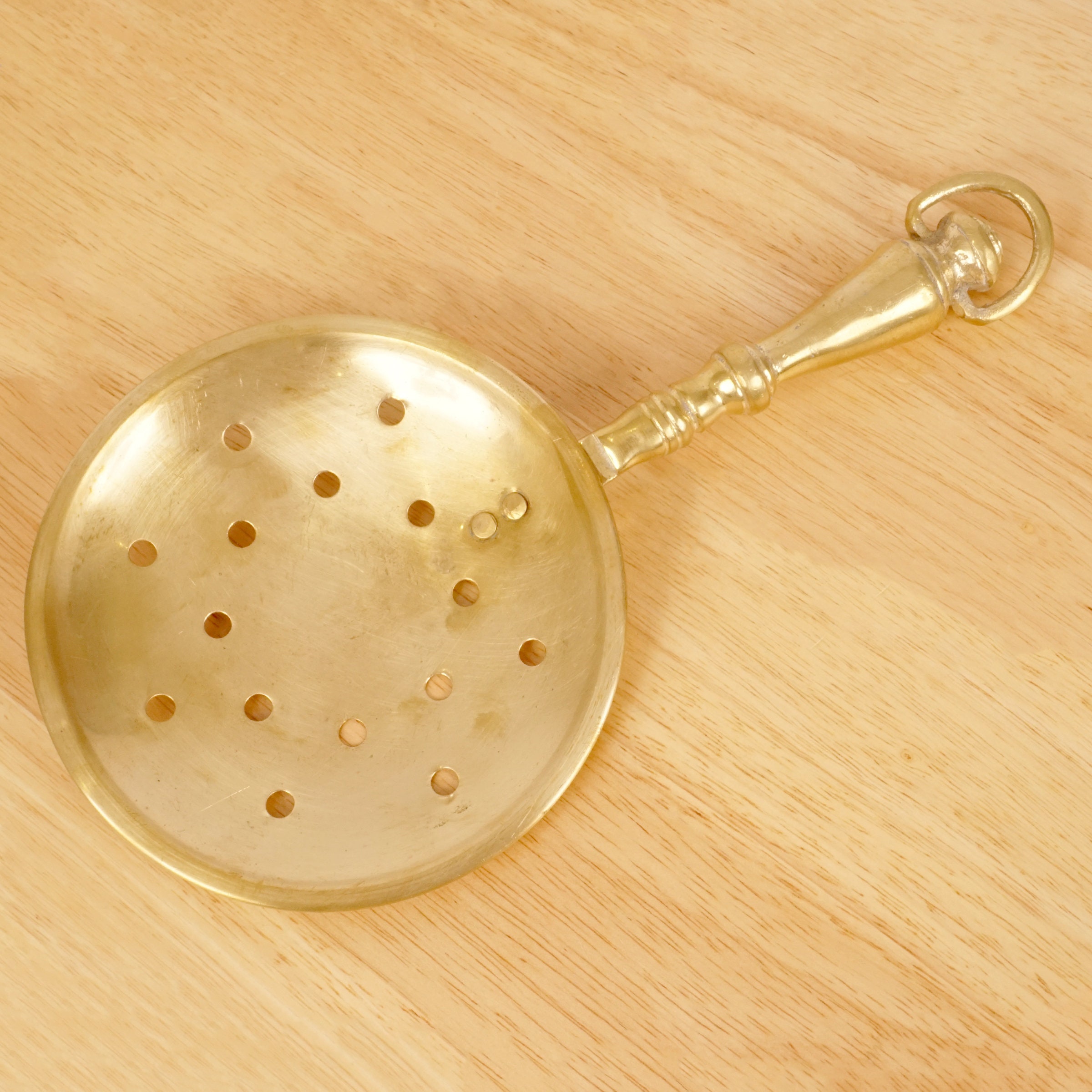 Large spoon with small holes Chestnut roaster Vintage Etsy