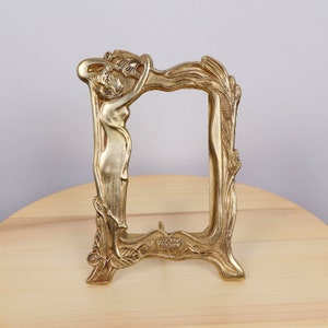 Photo / picture Frame || Vintage Solid Brass || Floral and woman design photo frame / brass frame