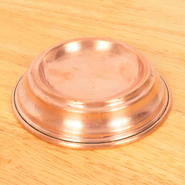 Copper bowl / pet feed tray / dish / ashtray || Vintage copper bowl || Simple design || Cat plate / dog tray