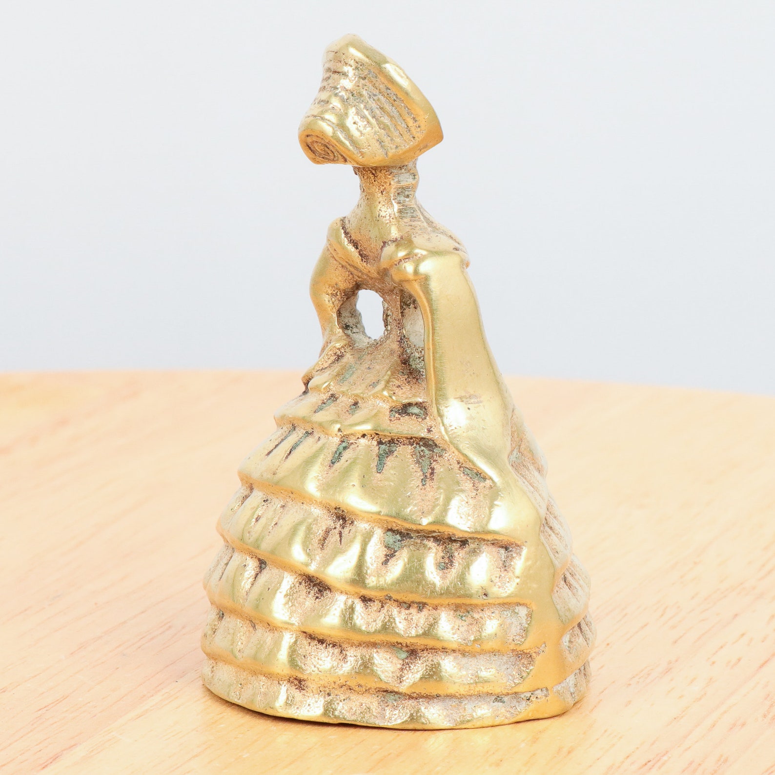 Lady Bell Vintage Solid Brass Bell Lady Shape Bell Etsy
