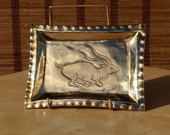 Vintage Capricorn wall hanging || Solid brass Plate