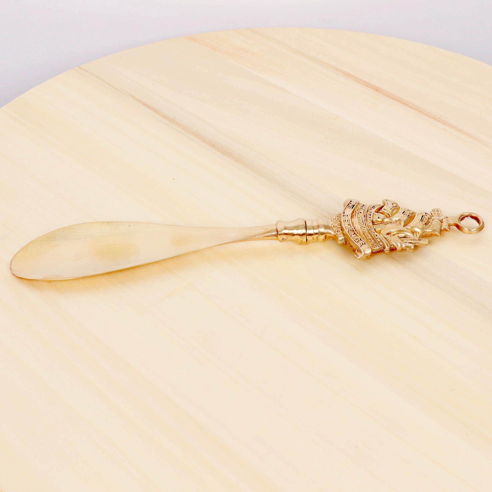 Shoehorn || Ship / Ship Design Handle || Vintage Solid Brass || the ...