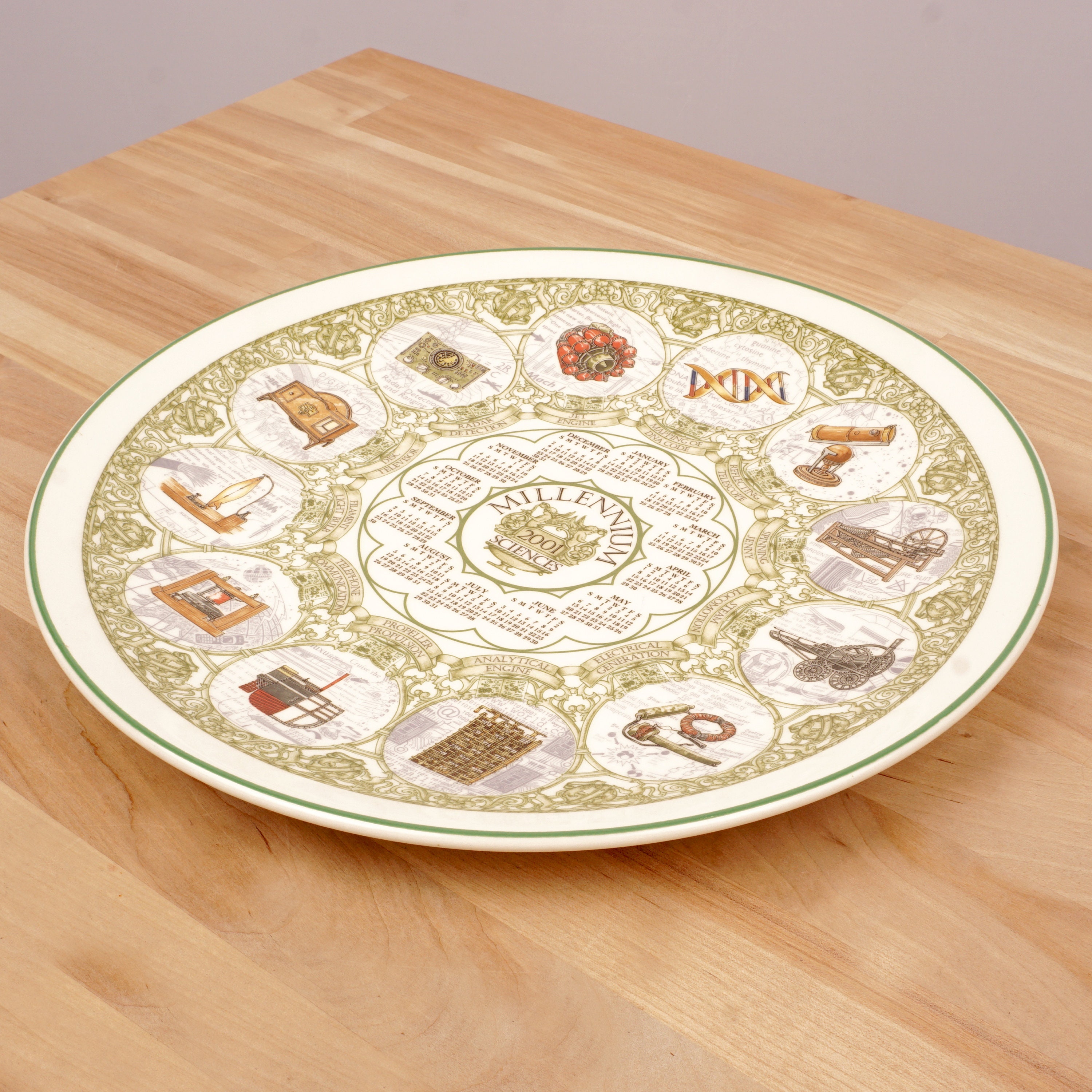 2001 Calendar Porcelain Plate by Wedgwood || Millennium 2000