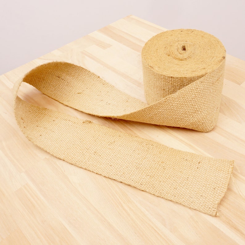 Burlap bing Upholstery Ribbon Fabric Vintage Light Etsy